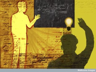 Illustration depicting the teaching process.